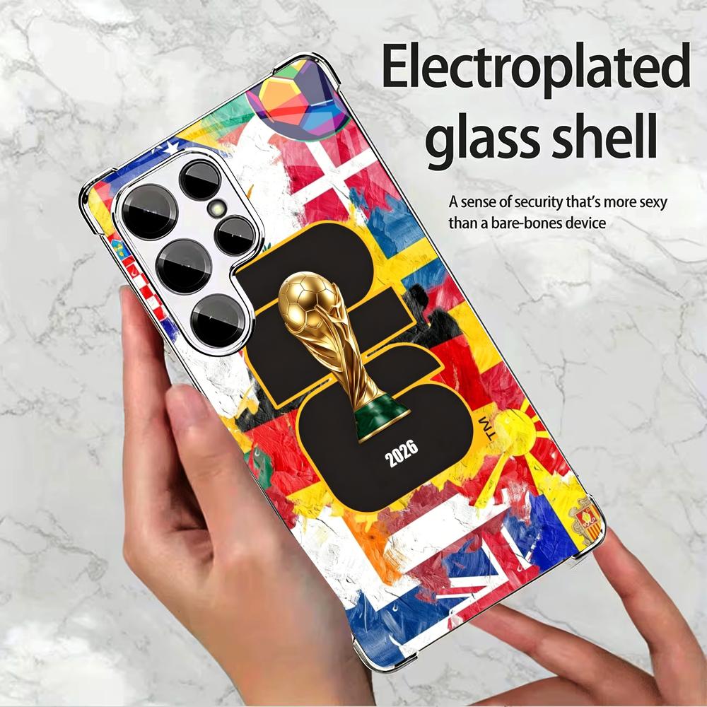 Phone Cases Quad Lock - 2026年ワールドサッカーファッション携帯電話ケース s26 ultraケース 폰케이스 クアッドロックガラス Samsung