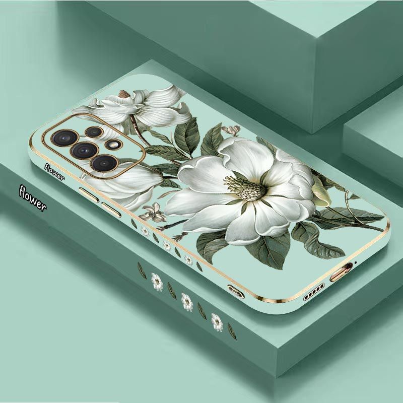 Phone Cases Brand - ブルーミングジャスミン高級メッキ電話ケース三星銀河 A73 A71 A42 A52 A32
