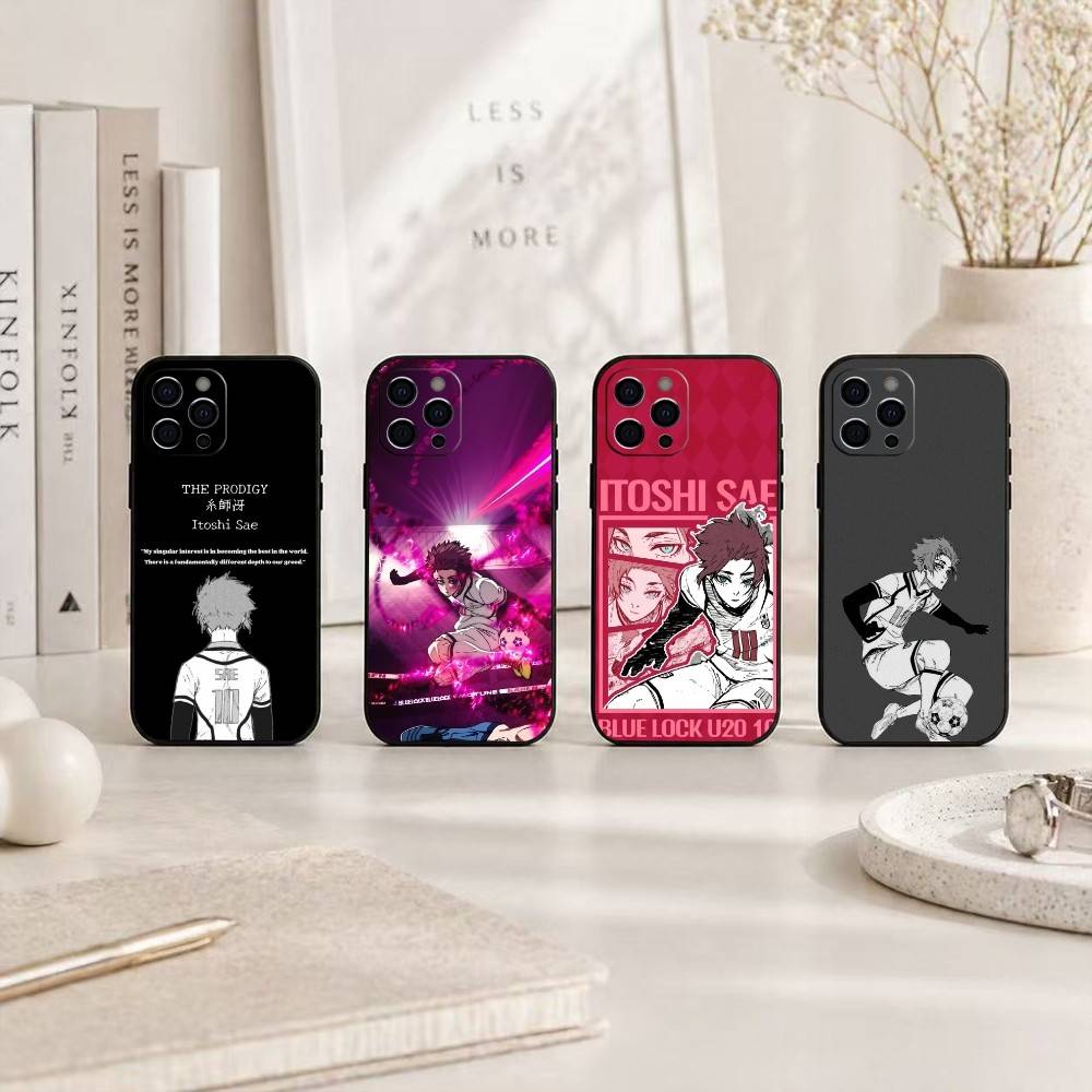 Phone Cases Quad Lock - アニメ「ブルーロック」イトシ・サエ用シリコン製ソフトフォンケース iPhone 17/16/15/14/13/12/11/X/XR/Plus/Pro/Max/Plus対応