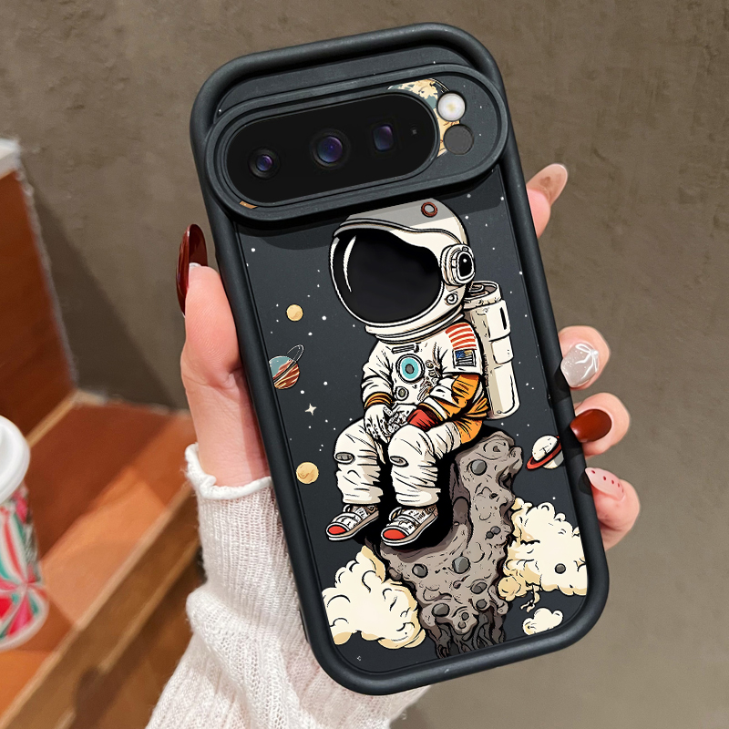 Phone Cases Pixel 10 Pro - 漫画風宇宙飛行士プリントTPUスマホケース Google Pixel 10 8 7