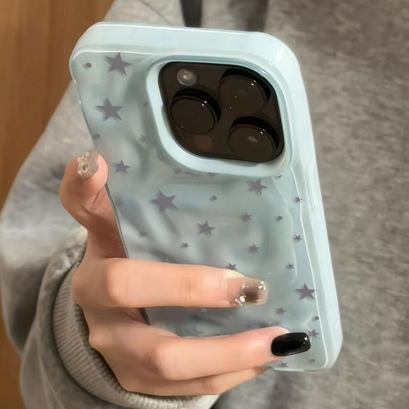 Phone Cases Junk - ミニマリスト グレーブルー スターウェーブ テクスチャ iPhone 17