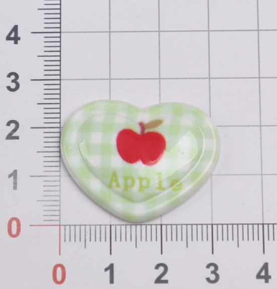 ハート型アップル樹脂アクセサリー10個、ジャンクフォンケース - Phone Cases Junk のレビューと価格