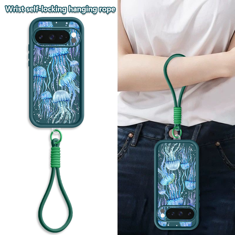 ザトウクジラ柄リストストラップ付きランヤードケース Goog - Phone Cases Pixel 10 Pro のレビューと価格