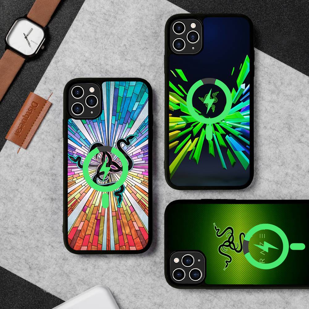 周辺機器ロゴR-RazerSブランド 磁気ワイヤレス電話ケー - Phone Cases Brand のレビューと価格