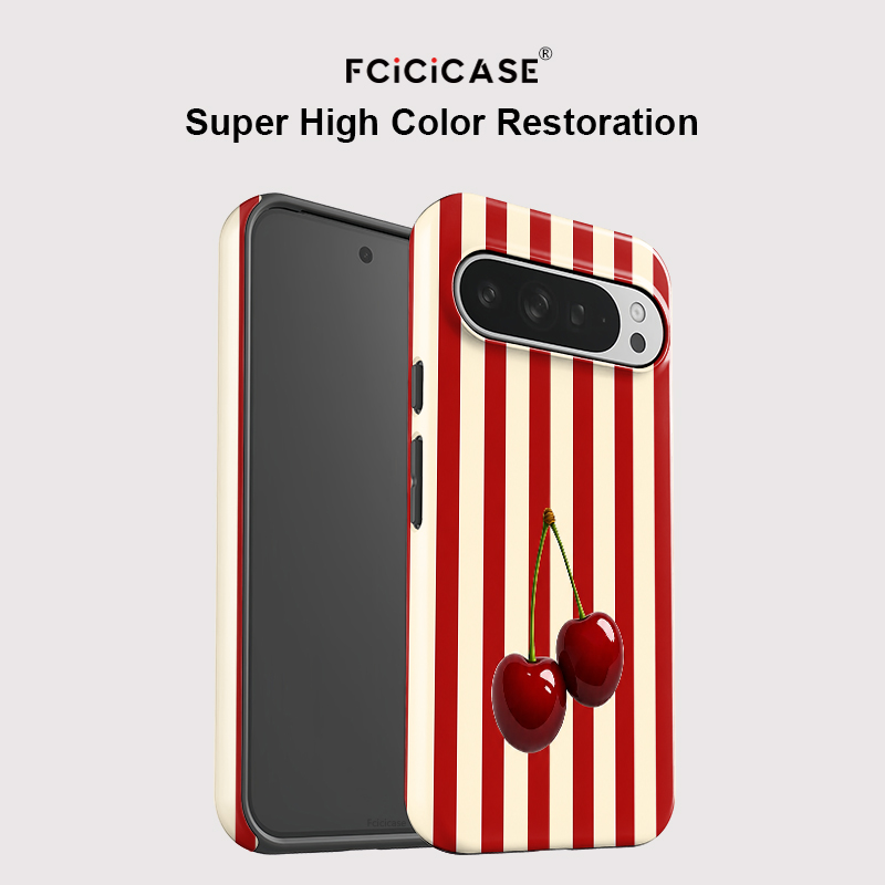 Fcicicase チェリーストライプパターン電話ケース G - Phone Cases Pixel 10 Pro のレビューと価格