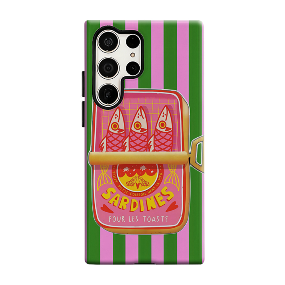 ピンクサルディン缶柄スマホケース、サムスンギャラクシーS25 - Phone Cases You Can Customize のレビューと価格