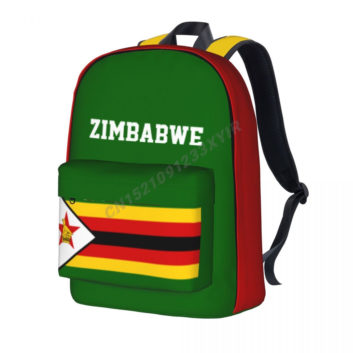 ユニセックスバックパックジンバレン国旗ステッチスクールバッグ - Phone Cases Zimbabwe のレビューと価格